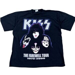 Vintage‎ KISS Concert Shirt The Farewell Tour Legends Never Die 2XL USA Made Y2K